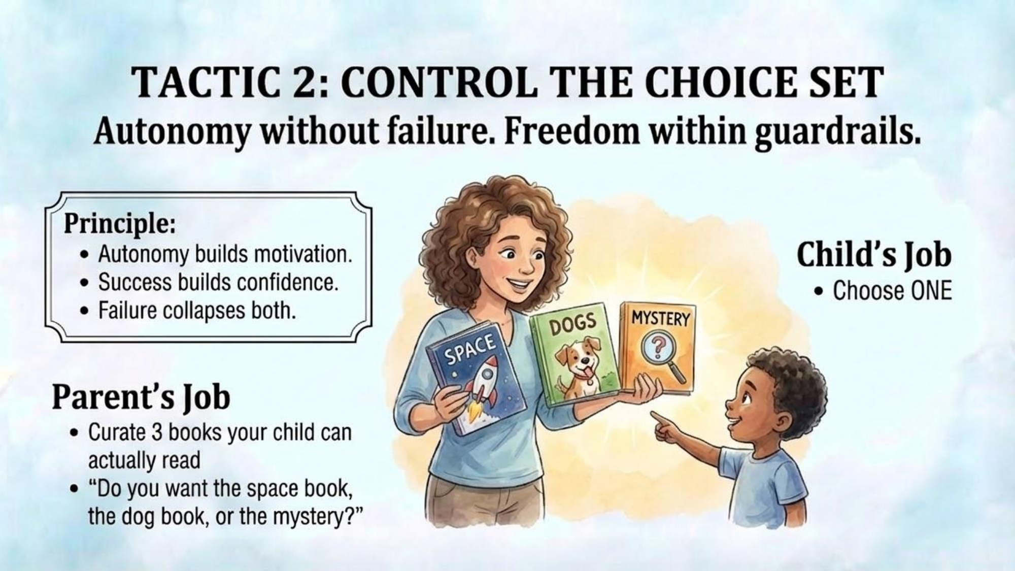 Control the Choice Set — give your child autonomy within guardrails